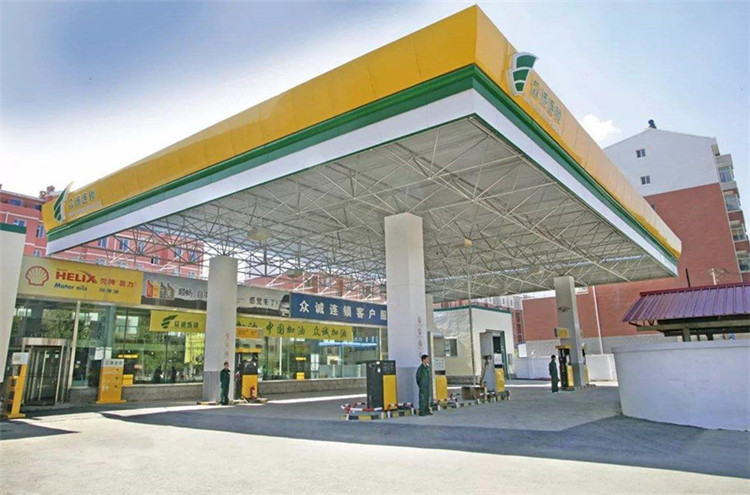 鸡西加气站钢结构网架案例7